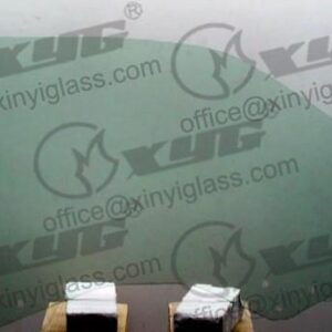 RH FRONT DOOR GLASS - GREEN 6 HOLES